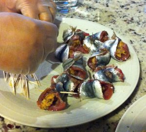 Sardines stuffed